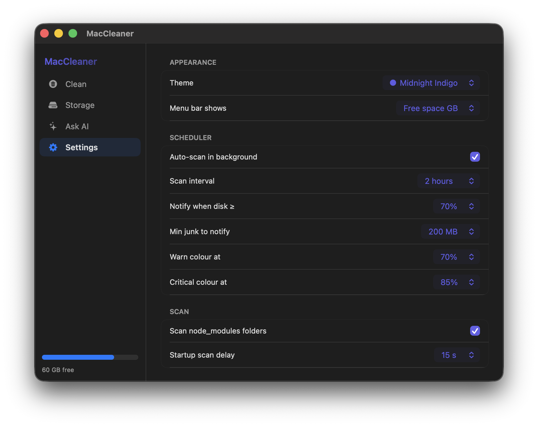 Midnight Indigo theme
